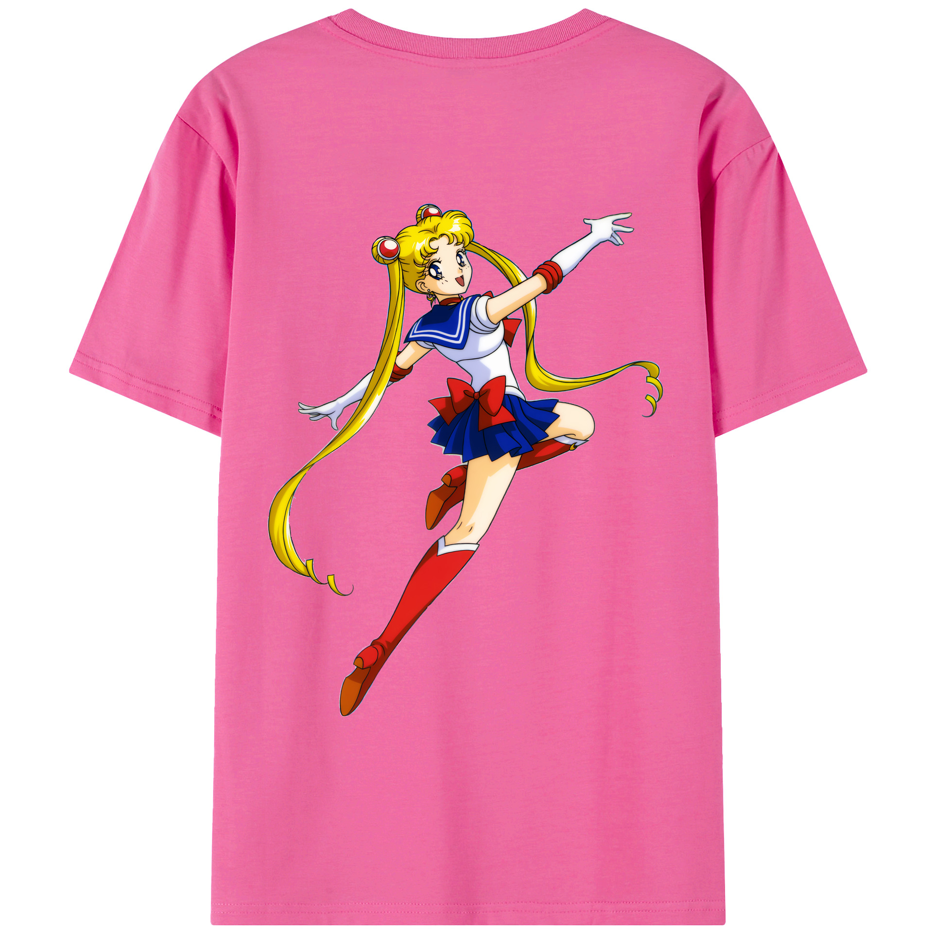 （画像用） 美少女戦士セーラームーン 月野 うさぎ つきの うさぎ Sailor Moon Tsukino Usagi レディース半袖Tシャツ(バックプリント)